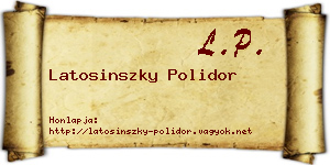 Latosinszky Polidor névjegykártya